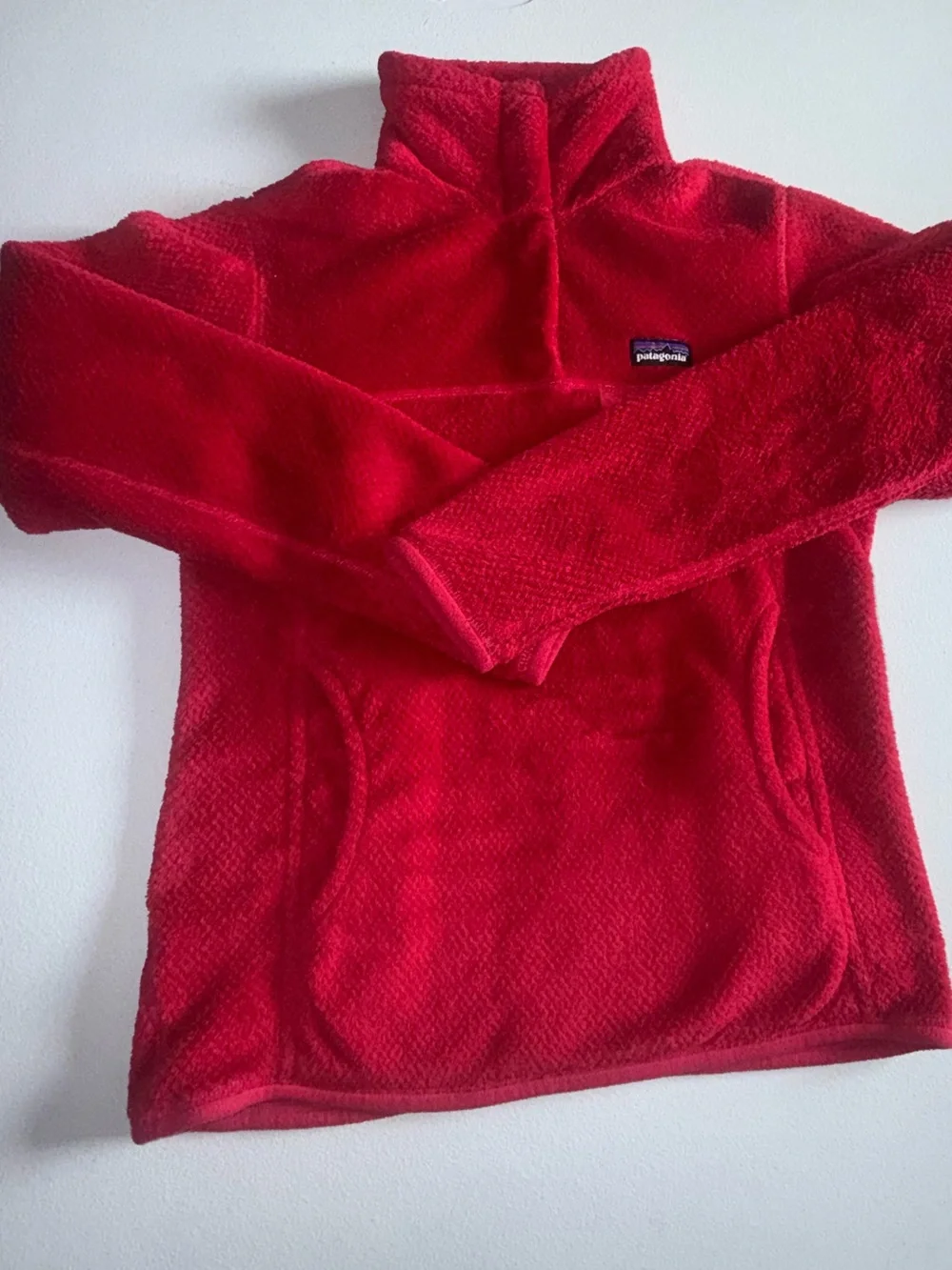 Patagonia Women’s Small Red Polartec Pro Thermal Fleece Pullover cozy outdoor - Picture 7 of 13